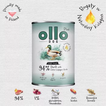 Ollo Plus Kolagen antiena 400g šunų ėdalas skardinėje