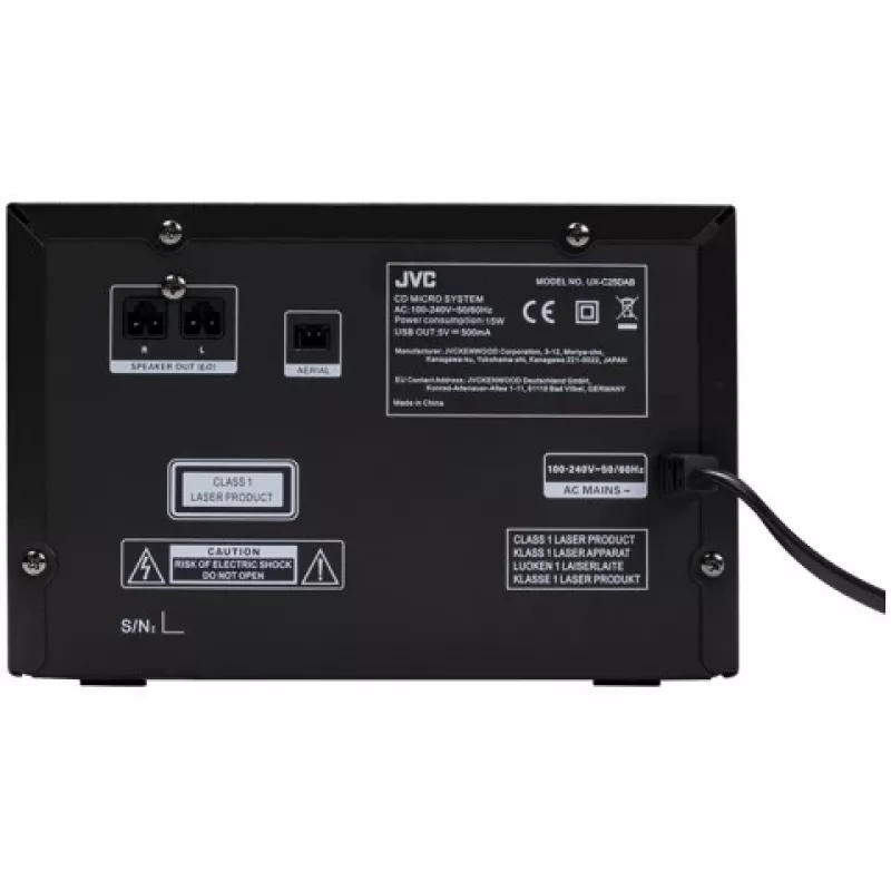 JVC UX-C25DAB namų garso mikro sistema, 14 W, juoda