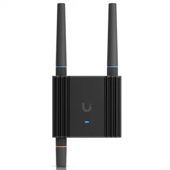 Maršrutizatorius koriniam tinklui Ubiquiti UMR-Ultra – 4G LTE, NanoSIM, 2,4 GHz Wi‑Fi (802.11g), 2x RJ‑45, 3 išorinės SMA antenos, 5–30 V DC