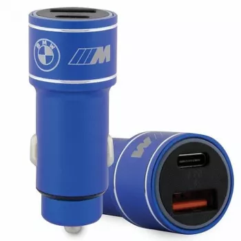 Automobilinis įkroviklis 20W PD-QC 3.0 Greitas Mėlynas