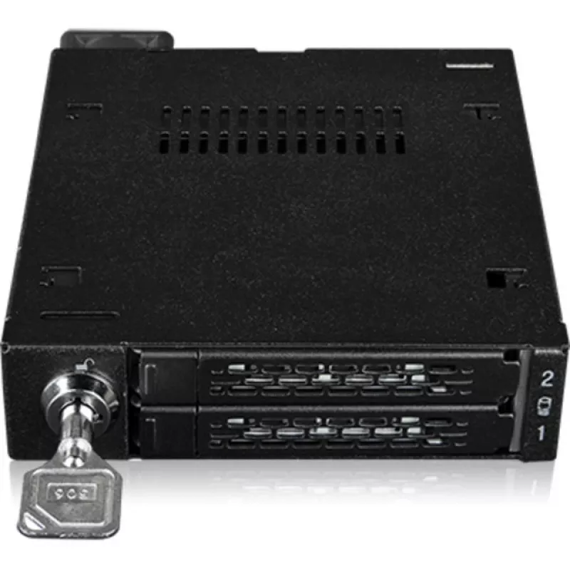 Tvirtinimo rėmelis disko lizdui Icy Dock MB092VK-B 2 x 6,3 cm U.2/U.3 NVMe SSD į 3,5 colio lizdą (juodas)
