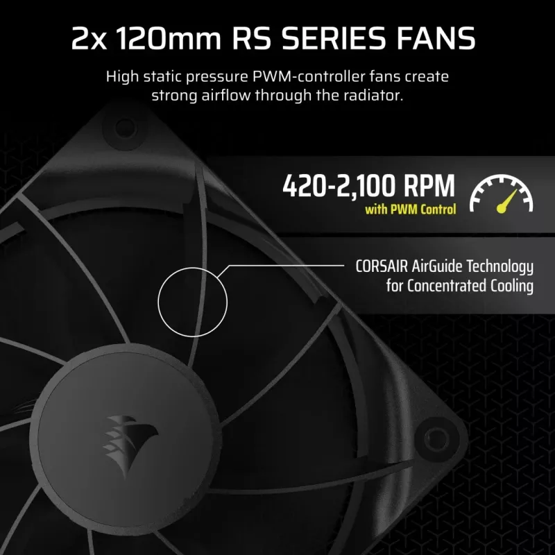 Corsair NAUTILUS 240 RS motininės plokštės viskas viename skysčio aušintuvas juodas