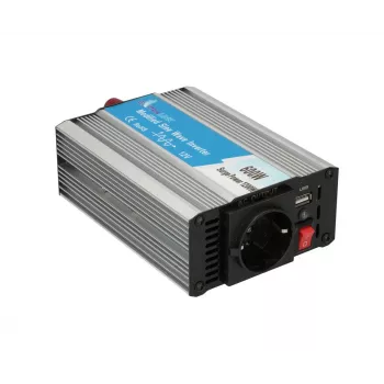 Extralink OPIM-600V įtampos keitiklis, automobilinis 12V, 600W modifikuota sinusinė banga