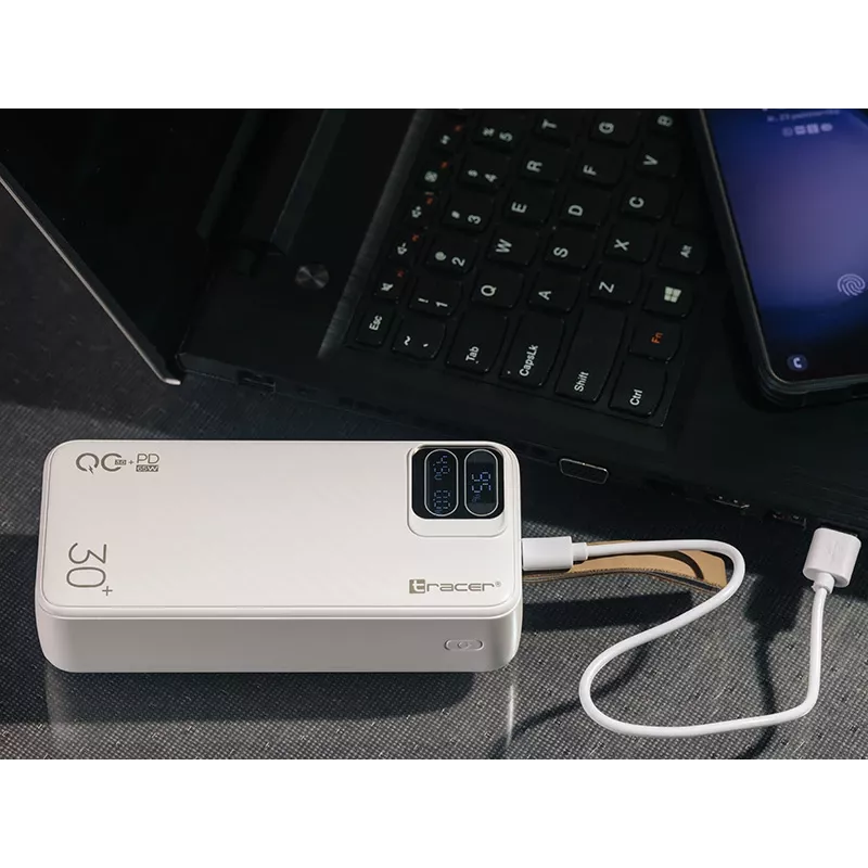 Tracer Blaze 30000 mAh 65 W, Baltas