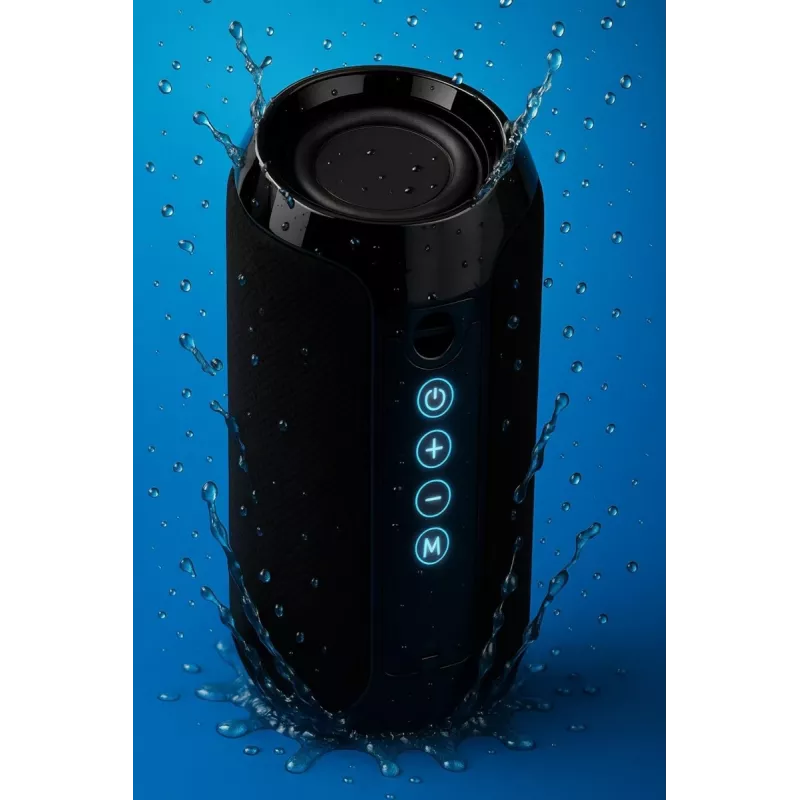 Nešiojamas Bluetooth stereo garsiakalbis SQUEAK SQ1008 — 14 W RMS, Bluetooth 5.3, 1200 mAh, IPX4, FM, LED, AUX, USB