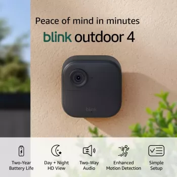 IP stebėjimo kamera Blink Outdoor 4 B0DHLT8T9L lauke sieninis juodas