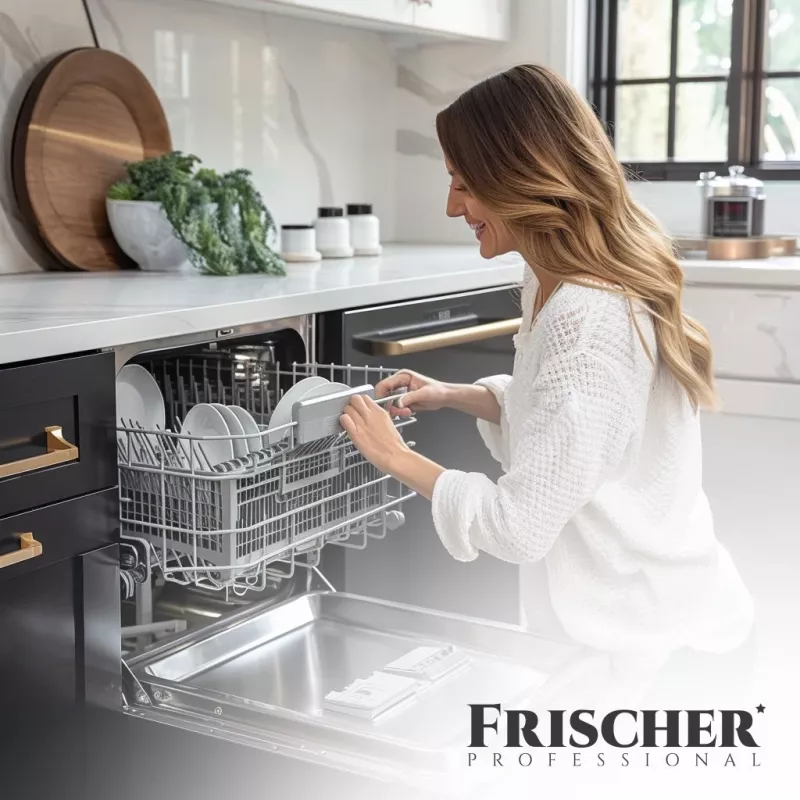 Indaplovių druska FRISCHER FR00101_1200, 1,2 kg, vandens minkštinimo druska plastikiniame inde