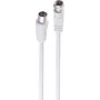 shiverpeaks ®-BASIC-S anteninis kabelis, 100% ekranuotas, F kištukas – koaksialinė jungtis, RG 59, > 80 dB, baltas, 2,5 m (BS80073-32)