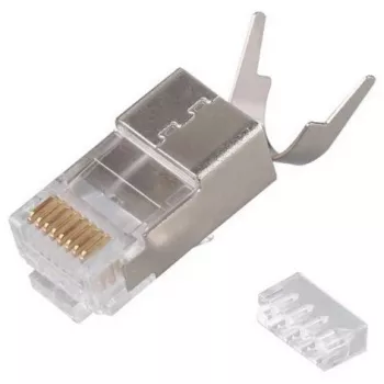 Ekranuotas RJ45 kištukas EQUIP Cat 8.1, vyriškas, sidabrinis, 50 vnt., 11,7×22,5 mm, 3,7 g