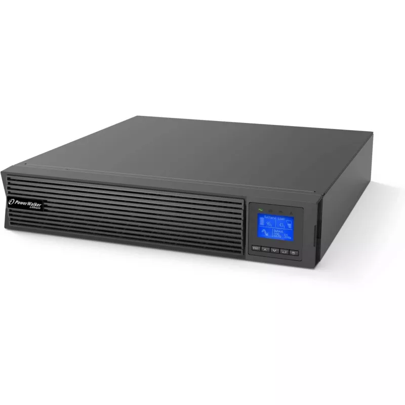 UPS Rack PowerWalker VFI 1000 LICR IoT PF1 ON-LINE 1000VA 8x IEC C13 USB-B RS-232 LCD 2U