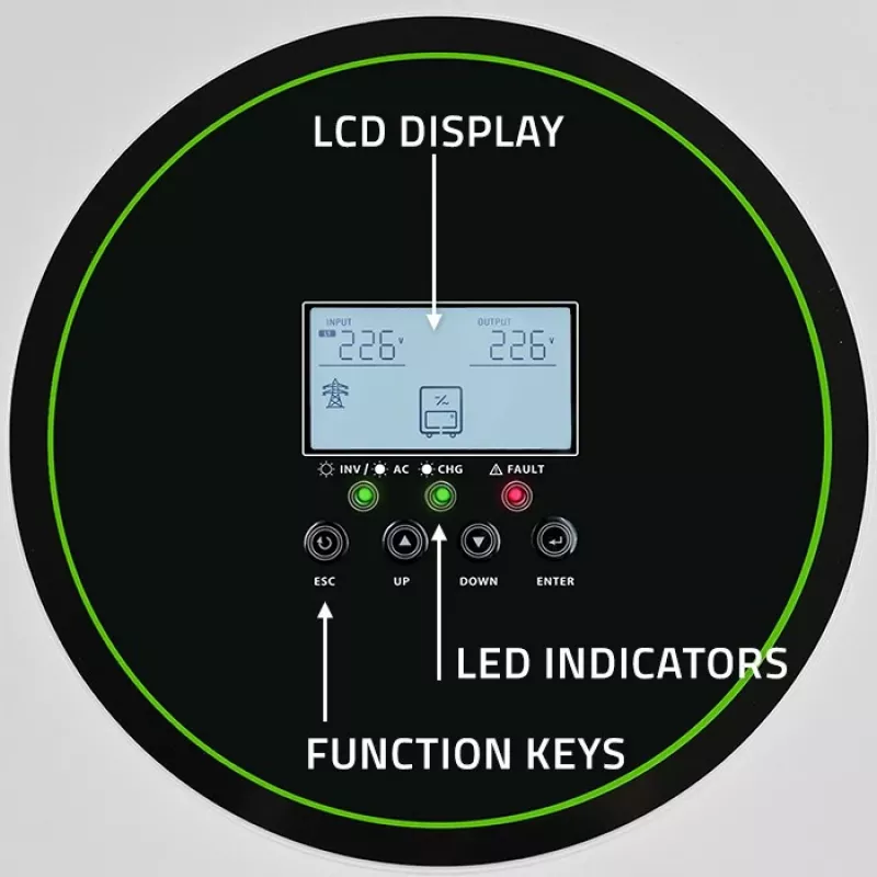 Qoltec hibridinis saulės inverteris Off-Grid 11000W