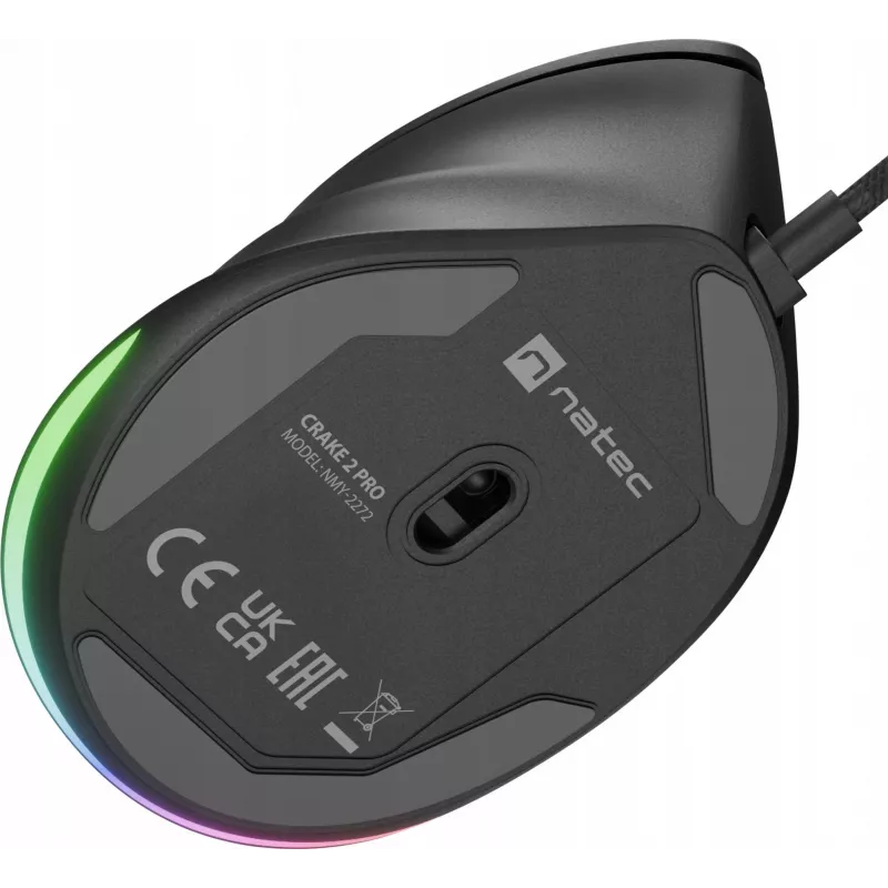 NATEC Crake 2 Pro pelė, dešinei rankai, USB-A, optinė, 12800 DPI