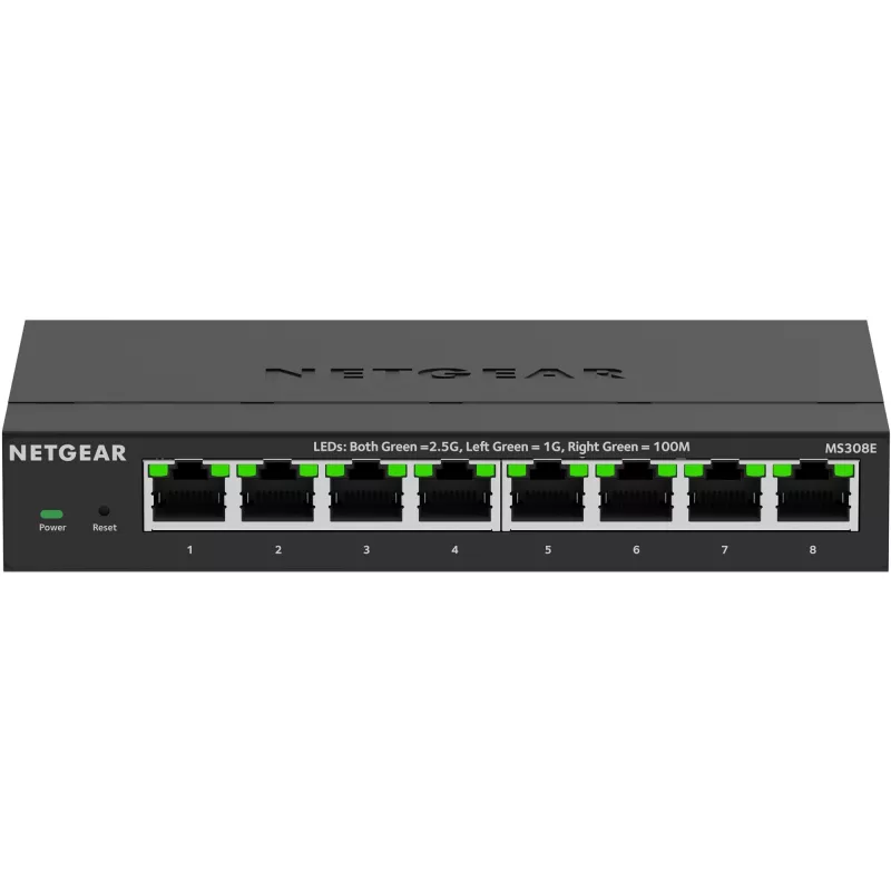 NETGEAR MS308E nevaldomas 2,5G eterneto jungiklis (100/1000/2500) juodas