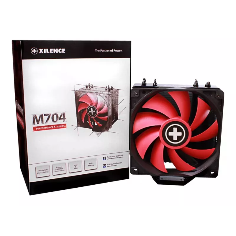 Xilence M704 procesoriaus aušintuvas 12 cm juodas, raudonas