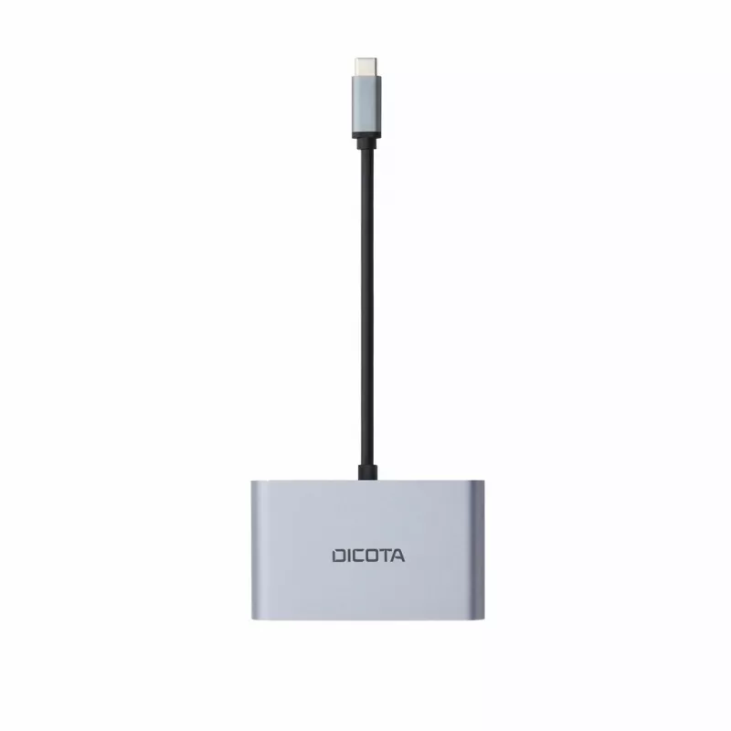 DICOTA D32064 mobiliojo įrenginio dokų stotelė Planšetė/Telefonas/Nešiojamas kompiuteris Sidabrinė