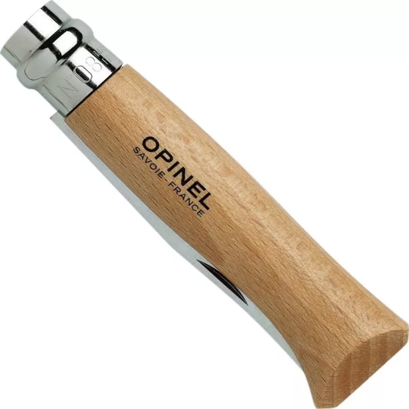 Sulankstomas kišeninis peilis Opinel No. 08 su alyvmedžio rankena, nerūdijančio plieno geležte, modelis 002020