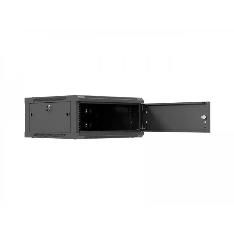 Sieninis 19 colių tinklo spintas LANBERG 4U 600×600 mm, juodas