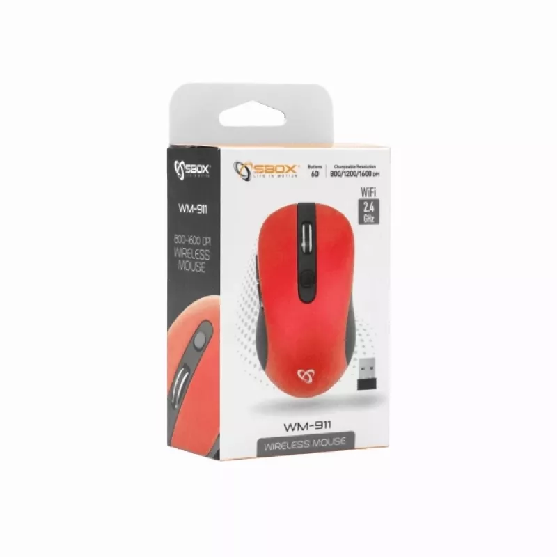 Sbox WM-911R Red – stalinė pelė