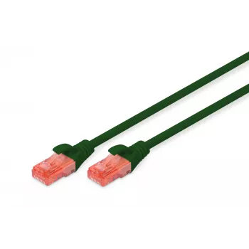Digitus Professional - Pataisos kabelis - RJ-45 (M) į RJ-45 (M) - 50 cm - UTP - CAT 6 - IEEE 802.3 - Halogen-free, liejinis, su apsauga nuo užkabinimo - Žalias (DK-1617-005/G)