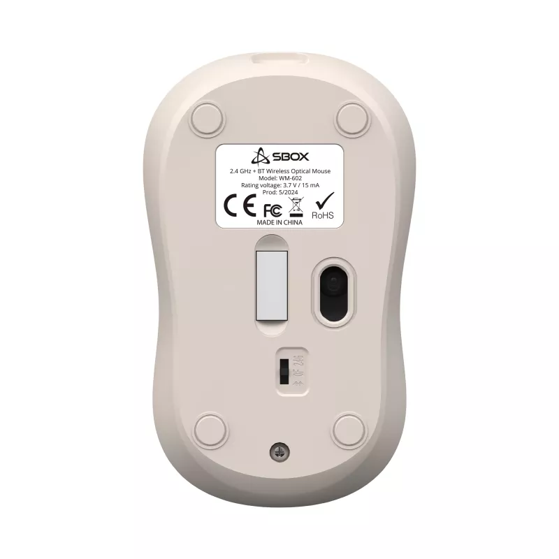 Pelė SBOX WM-602 belaidė, smėlio spalvos