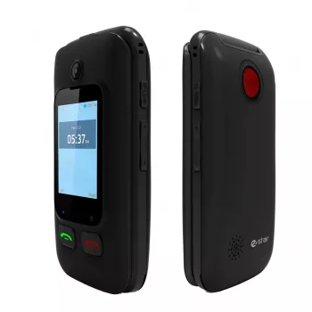 eSTAR Digni Flip 6,1 cm (2,4 inch) 102 g Juodai raudonas senjorų telefonas
