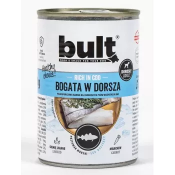 Šlapias šunų ėdalas BULT Rich in cod 800 g maišelis – pilnavertis suaugusių šunų ėdalas, 800 g