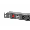 Lanberg PDU-08I-0200-C20-BK 1U 8x C13 19 inch PDU juodas