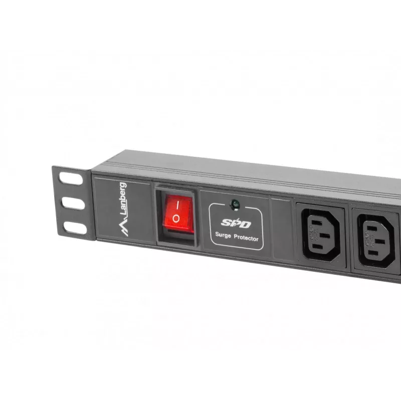 Lanberg PDU-08I-0200-C20-BK 1U 8x C13 19 inch PDU juodas