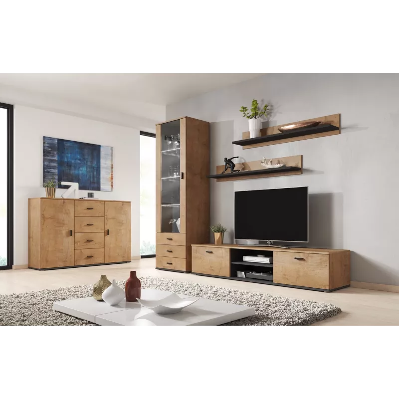 Cama living room sideboard UNI lefkas oak/Juoda