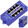 Extralink Gigabit 4 prievadų PoE injektorius, 4x 1000 Mb/s RJ45, 48 V, mėlynas/juodas