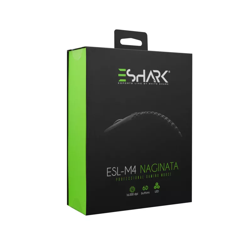 White Shark Premium Line ESL-M4 Naginata Black žaidimų pelė