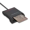 Kortelių skaitytuvas QOLTEC Smart chip ID card scanner USB, juodas, 84,5×65×16 mm, 63 g