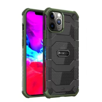 Apsauginis smūgiams atsparus dėklas Devia Vanguard, skirtas iPhone 12 Pro Max, žalias