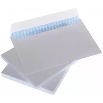 Vokai su juostele C5 162x229 mm, balti 80 g/m², dėžė 1000 vnt.