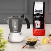 Kavos virimo aparatas BIALETTI BRIKKA INDUCTION 4TZ 180 ml Antracitas, Sidabras