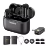 Belaidis mikrofonų rinkinys MAONO WM622 PC2, 2 siųstuvai, USB-C imtuvas, įkrovimo dėklas, 48 kHz/16 bitų, 360° omnikryptis, iki 100 m veikimo atstumas