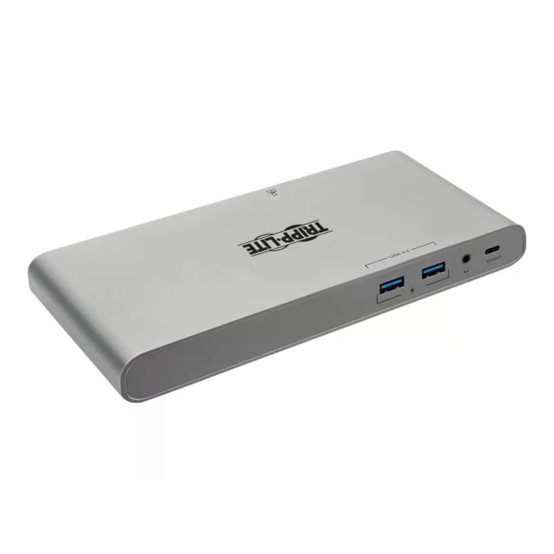 Eaton Tripp Lite USB-C Dock, Triple Display - 4K HDMI/DisplayPort, VGA, USB 3.2 Gen 1, USB-A/USB-C Hub, GbE, 100W PD Įkrovimas, Tarptautiniai Maitinimo Laidai - dokavimo stotelė USB-C