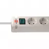 Brennenstuhl Bremounta ilgintuvas, 5 lizdai + 2x USB-C, 3 m, baltas
