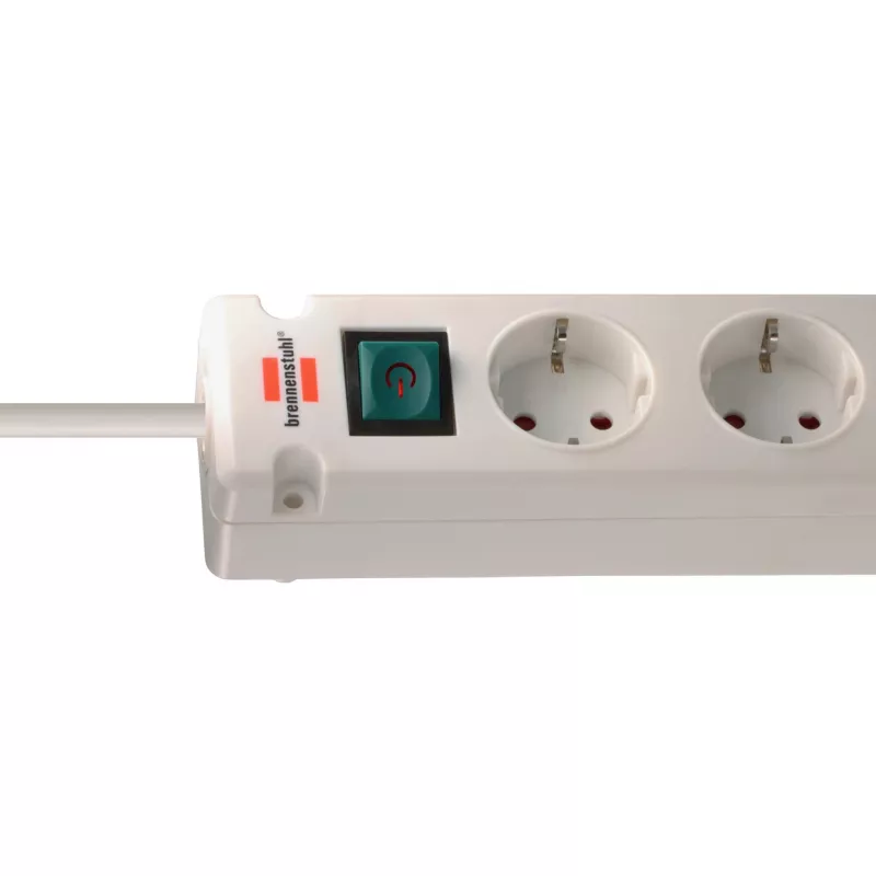 Brennenstuhl Bremounta ilgintuvas, 5 lizdai + 2x USB-C, 3 m, baltas