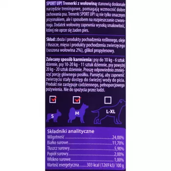 Šunų dresūros skanėstai MACED Sport Up! Beef 300 g