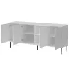 4D ABI komoda 200x45x88 matinis baltas