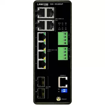 Valdomas LANCOM IGS-3510XUP 3 sluoksnio valdiklis, 8x 2.5G RJ-45 prievadai, 10G palaikymas, PoE, 68 Gbit/s perjungimas