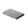 Išorinis HDD/SSD korpusas NATEC Rhino GO — 2,5 colio SATA, 9,5 mm, USB 3.0, aliuminis, pilkas, iki 4 TB