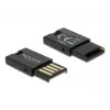 DeLOCK USB 2.0 kortelių skaitytuvas, juodas, MicroSD / MicroSDHC / MicroSDXC, 480 Mbit/s