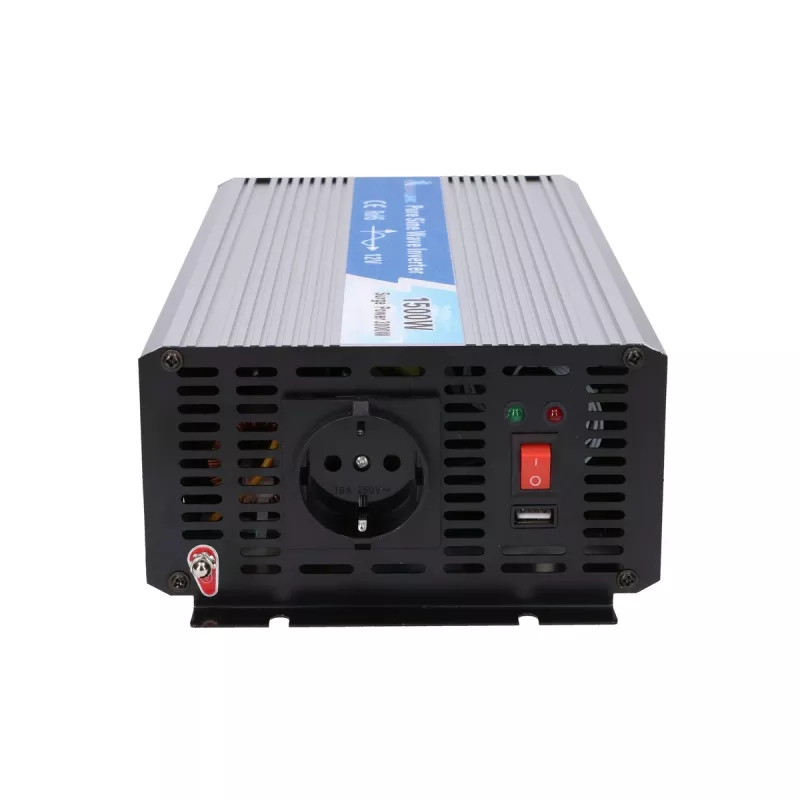 Extralink OPIP-1500W grynos sinusoidės įtampos keitiklis, 12 V į 230 V, 1500 W