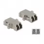 Optiminis skaidulų jungtis DeLOCK LC Duplex moteriška į LC Duplex moteriška Vienmodė metalinė