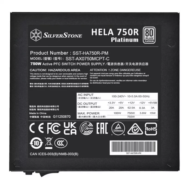 Maitinimo blokas SilverStone HELA 750R 750 W