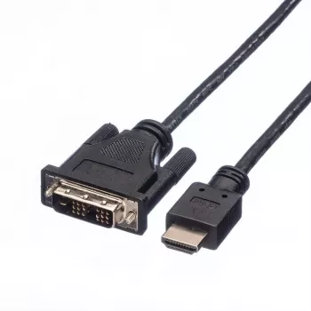 ROLINE HDMI į DVI-D (Single Link) adapterinis laidas - 1,5 m - Juodas (11.04.5516)