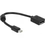 Laidas DisplayPort DeLOCK 65554 Mini DisplayPort 0,21 m Juodas