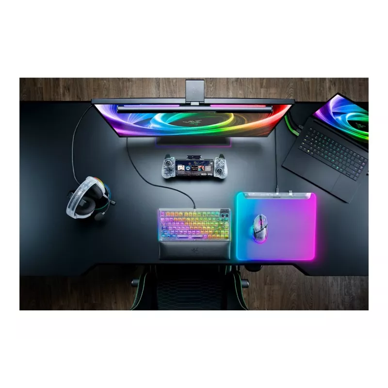 Žaidimų pelės kilimėlis Razer Firefly V2 Pro White – RGB apšvietimas, USB maitinimas, neslystantis pagrindas